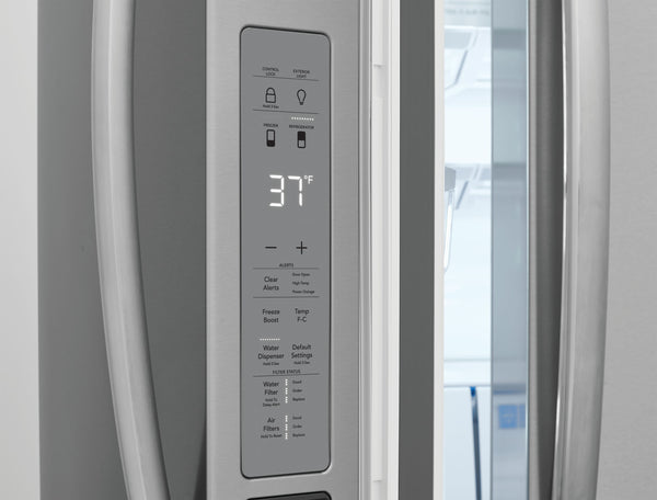 Frigidaire Gallery Counter-Depth 22.1-cu ft 4 -Door French Door Refrigerator with Ice Maker with Water Dispenser ( Fingerprint Resistant Stainless Steel ) ENERGY STAR Certified