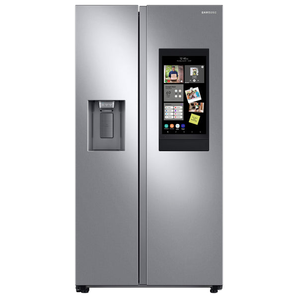 Samsung Family Hub 21.5-cu ft Counter-Depth Side-by-Side Refrigerator Smart Compatible with Ice Maker ,Water and Ice Dispenser ( Fingerprint Resistant Stainless Steel ) ENERGY STAR Certified