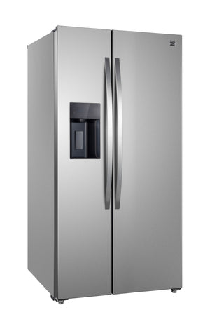 Kenmore 20-cu ft Counter-Depth Side-by-Side Refrigerator with Ice Maker ,Water and Ice Dispenser ( Stainless Steel ) ENERGY STAR Certified