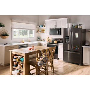 Whirlpool Standard-Depth 24.7-cu ft 3 -Door French Door Refrigerator with Ice Maker with Water and Ice Dispenser ( Black Stainless Steel ) ENERGY STAR Certified