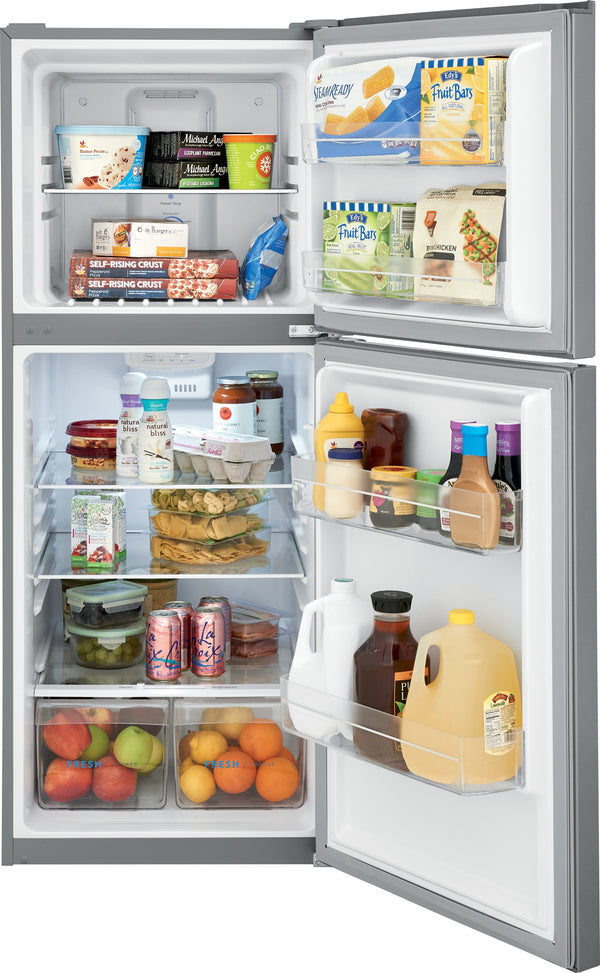 Frigidaire 10.1-cu ft Counter-Depth Top-Freezer Refrigerator ( Fingerprint-Resistant Stainless Look ) Garage Ready ENERGY STAR Certified