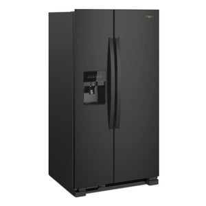 Whirlpool 21.4-cu ft Side-by-Side Refrigerator with Ice Maker ,Water and Ice Dispenser ( Black )