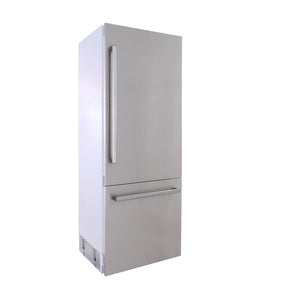 Kucht 16-cu ft Counter-Depth Built-In Bottom-Freezer Refrigerator with Ice Maker ( White ) ENERGY STAR Certified