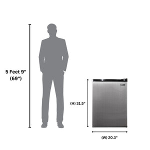 ConServ 4.5-cu ft Mini Fridge ( Stainless Steel )