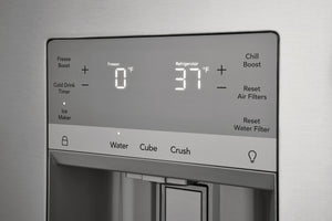 Frigidaire Gallery Counter-Depth 22.6-cu ft 3 -Door French Door Refrigerator with Dual Ice Maker with Water and Ice Dispenser ( Fingerprint Resistant Stainless Steel ) ENERGY STAR Certified
