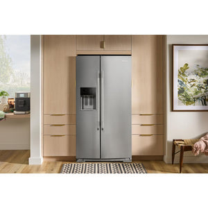 KitchenAid 20.85-cu ft Counter-Depth Side-by-Side Refrigerator with Ice Maker ,Water and Ice Dispenser ( Fingerprint Resistant Stainless Steel ) ENERGY STAR Certified