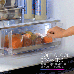GE Profile Standard-Depth 28.7-cu ft 4 -Door Smart Compatible French Door Refrigerator with Ice Maker with Water Dispenser ( Stainless Steel ) ENERGY STAR Certified