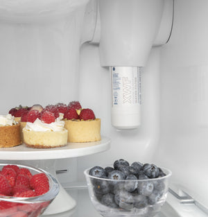 Cafe 21.9-cu ft Counter-Depth Side-by-Side Refrigerator with Ice Maker ,Water and Ice Dispenser ( Stainless Steel )