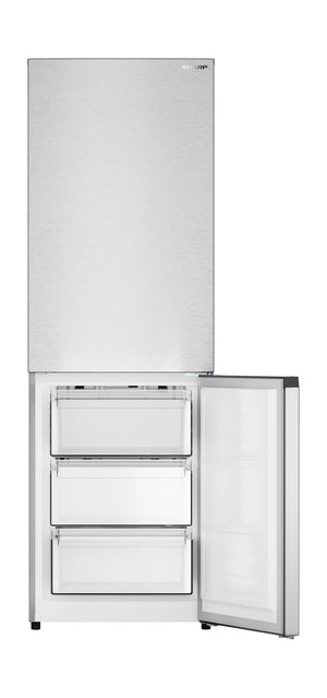 Sharp 11.5-cu ft Standard-Depth Bottom-Freezer Refrigerator Stainless Steel ) ENERGY STAR Certified
