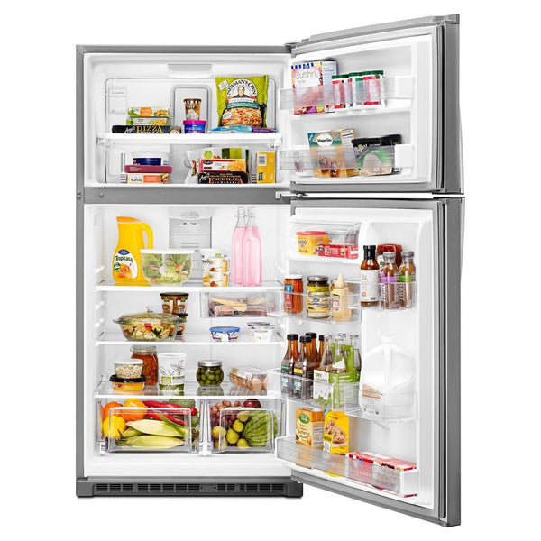 Whirlpool 21.3-cu ft Top-Freezer Refrigerator ( Fingerprint Resistant Stainless Steel ) ENERGY STAR Certified