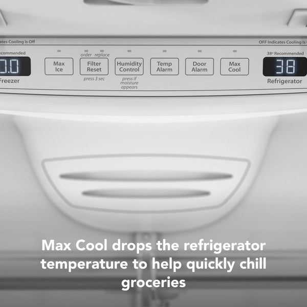 KitchenAid Counter-Depth 20-cu ft 3 -Door French Door Refrigerator with Ice Maker ( White ) ENERGY STAR Certified