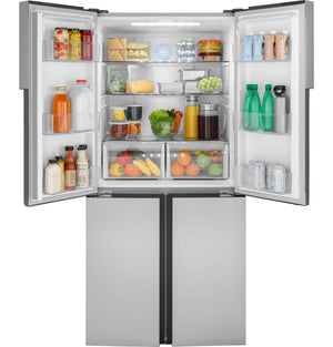 Haier 16.8-Cu. Feet Counter-Depth Bottom-Freezer Refrigerator Ice Maker Optional (sold separately) ( Stainless ) ENERGY STAR Certified