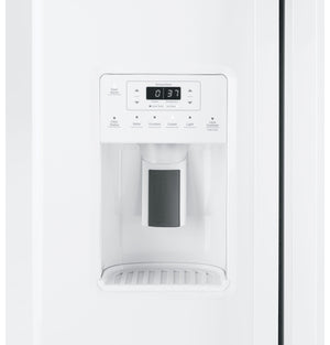 GE 23-cu ft Side-by-Side Refrigerator with Ice Maker ,Water and Ice Dispenser ( White )