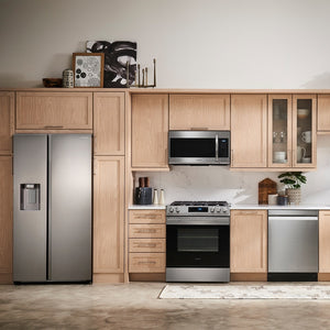 Samsung 22-cu ft Counter-Depth Side-by-Side Refrigerator Smart Compatible with Ice Maker ,Water and Ice Dispenser ( Fingerprint Resistant Stainless Steel ) ENERGY STAR Certified