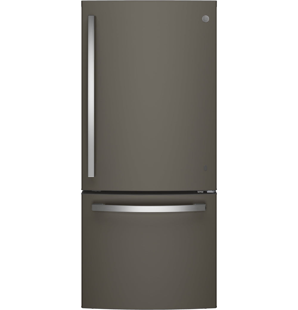 GE 20.9-cu ft Standard-Depth Bottom-Freezer Refrigerator with Ice Maker ( Slate ) ENERGY STAR Certified