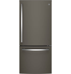 GE 20.9-cu ft Standard-Depth Bottom-Freezer Refrigerator with Ice Maker ( Slate ) ENERGY STAR Certified