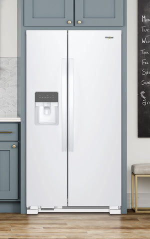 Whirlpool 24.6-cu ft Side-by-Side Refrigerator with Ice Maker ,Water and Ice Dispenser ( White ) ENERGY STAR Certified