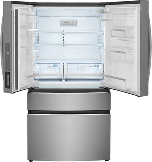 Frigidaire Gallery Counter-Depth 22.1-cu ft 4 -Door French Door Refrigerator with Ice Maker with Water Dispenser ( Fingerprint Resistant Stainless Steel ) ENERGY STAR Certified