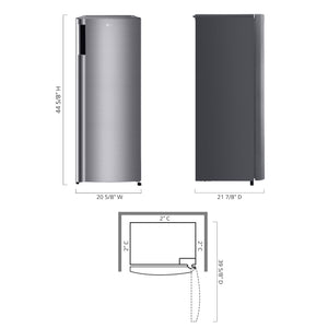 LG 5.79-cu ft Mini Fridge with Freezer ( Platinum Silver ) ENERGY STAR