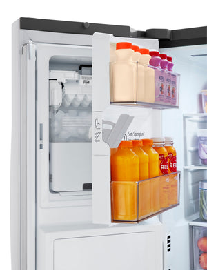 LG Standard-Depth 30.7-cu ft 3 -Door Smart Compatible French Door Refrigerator with Dual Ice Maker with Water and Ice Dispenser ( PrintProof Stainless Steel ) ENERGY STAR Certified