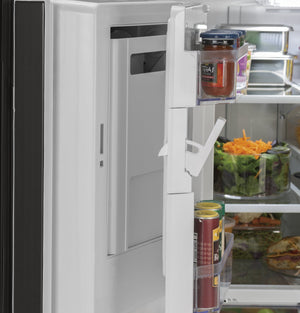 GE Standard-Depth 25.6-cu ft 3 -Door French Door Refrigerator with Ice Maker with Water and Ice Dispenser ( Slate ) ENERGY STAR Certified
