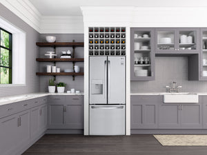 LG Standard-Depth 21.8-cu ft 3 -Door French Door Refrigerator with Ice Maker with Water and Ice Dispenser ( Stainless Steel ) ENERGY STAR Certified