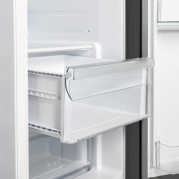 FORNO Salerno 20-cu ft Counter-Depth Side-by-Side Refrigerator with Ice Maker ,Water and Ice Dispenser ( Black ) ENERGY STAR Certified