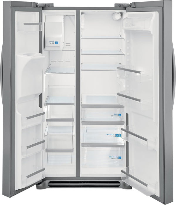 Frigidaire Gallery 25.6-cu ft Side-by-Side Refrigerator with Ice Maker ,Water and Ice Dispenser ( Fingerprint Resistant Stainless Steel ) ENERGY STAR Certified