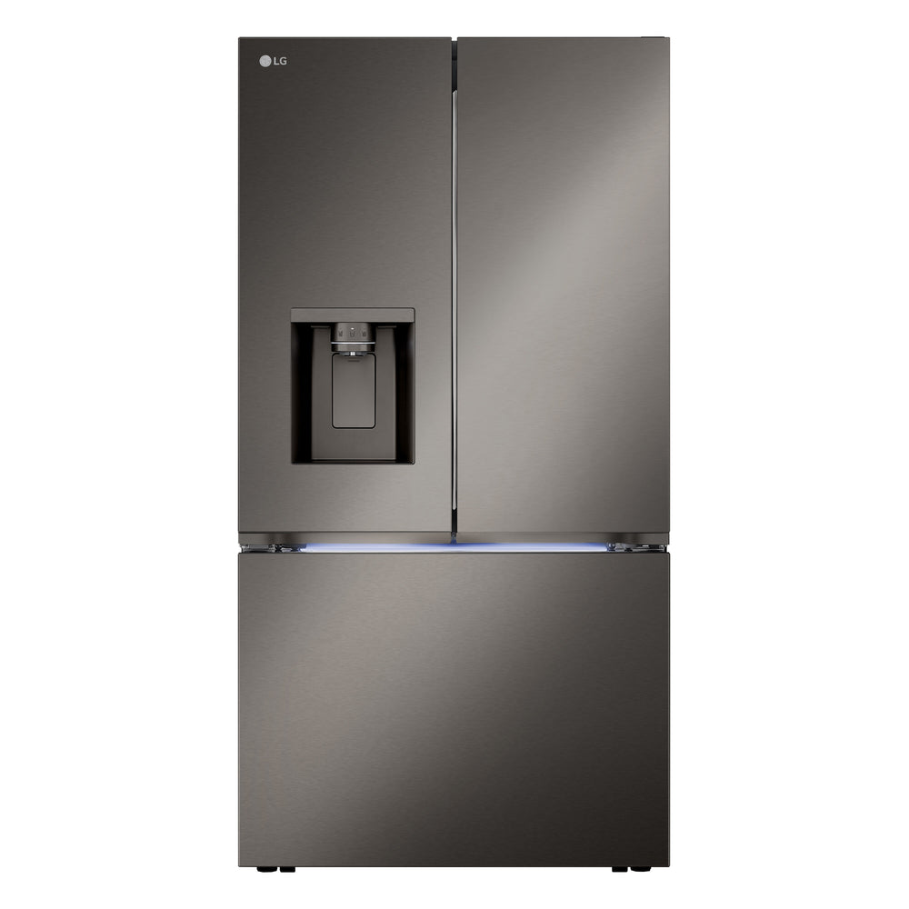 LG Counter-Depth 4 Types of Ice 25.5-cu ft 3 -Door Smart Compatible French Door Refrigerator with Dual Ice Maker with Water and Ice Dispenser ( PrintProof Black Stainless Steel ) ENERGY STAR Certified