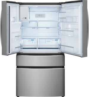 Frigidaire Gallery Standard-Depth 26.3-cu ft 4 -Door French Door Refrigerator with Ice Maker with Water and Ice Dispenser ( Fingerprint Resistant Stainless Steel ) ENERGY STAR Certified