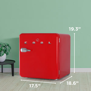 Commercial Cool 1.6-cu ft Mini Fridge with Freezer ( Red )