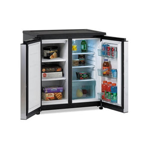 undefined 5.5-cu ft Mini Fridge with Freezer ( Black Cabinet with Silver Doors )