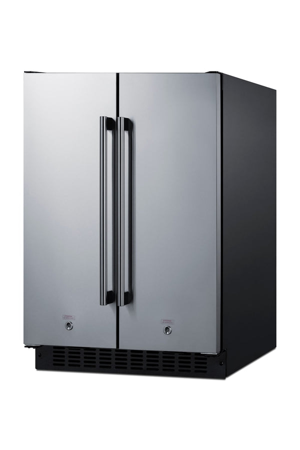 Summit Appliance 3.78-cu ft Built-In Mini Fridge with Freezer ( Stainless steel door and black cabinet )