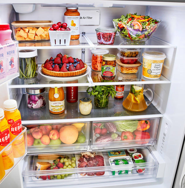 LG Counter-Depth 26.5-cu ft 3 -Door Smart Compatible French Door Refrigerator with Ice Maker with Water Dispenser ( PrintProof Stainless Steel ) ENERGY STAR Certified