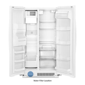 Whirlpool 24.6-cu ft Side-by-Side Refrigerator with Ice Maker ,Water and Ice Dispenser ( White ) ENERGY STAR Certified