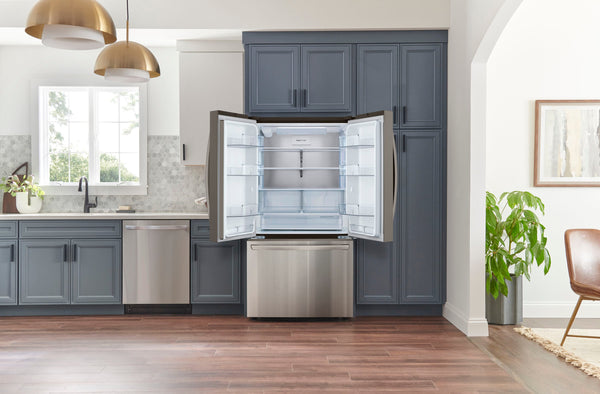 LG Counter-Depth MAX 26.5-cu ft 3 -Door Smart Compatible French Door Refrigerator with Ice Maker with Water Dispenser ( Stainless Steel ) ENERGY STAR Certified