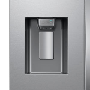 Samsung Counter-Depth Mega Capacity Family Hub 25-cu ft 3 -Door Smart Compatible French Door Refrigerator Triple with Water and Ice Dispenser ( Fingerprint Resistant Stainless Steel ) ENERGY STAR Certified