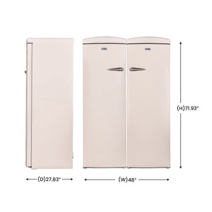 ConServ 19.42-cu ft Counter-Depth Side-by-Side Refrigerator ( Cream )