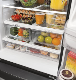 GE Standard-Depth 24.8-cu ft 3 -Door French Door Refrigerator with Ice Maker with Water Dispenser ( White ) ENERGY STAR Certified