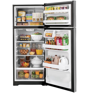 GE 16.6-cu ft Top-Freezer Refrigerator ( Stainless Steel ) ENERGY STAR Certified