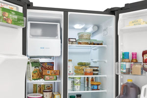 Frigidaire Counter-Depth 22.6-cu ft 3 -Door French Door Refrigerator with Ice Maker with Water and Ice Dispenser ( Stainless steel ) ENERGY STAR Certified