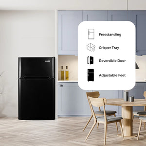 Equator Advanced Appliances 3.2-cu ft Mini Fridge with Freezer ( Black ) ENERGY STAR