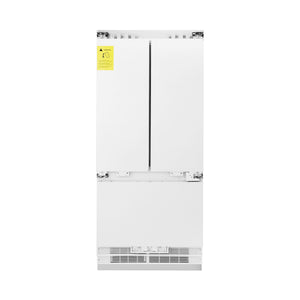ZLINE KITCHEN & BATH Counter-Depth 19.6-cu ft 3 -Door Built-In French Door Refrigerator with Ice Maker with Water and Ice Dispenser ( Panel-Ready ) ENERGY STAR Certified