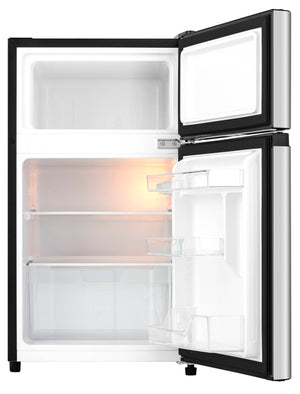 Hisense 3.1-cu ft Mini Fridge with Freezer ( Silver ) ENERGY STAR