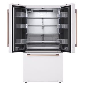 LG STUDIO Counter-Depth 26.5-cu ft 3 -Door Smart Compatible French Door Refrigerator with Ice Maker with Water Dispenser ( Essence White ) ENERGY STAR Certified