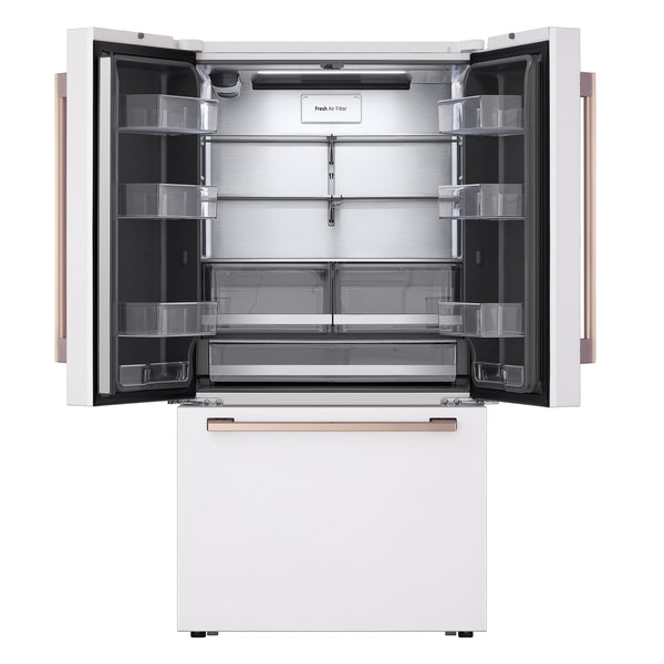 LG STUDIO Counter-Depth 26.5-cu ft 3 -Door Smart Compatible French Door Refrigerator with Ice Maker with Water Dispenser ( Essence White ) ENERGY STAR Certified