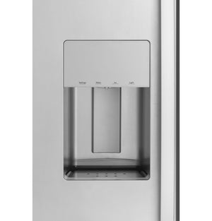 GE Profile 24.5-cu ft Counter-Depth Side-by-Side Refrigerator Built-In Smart Compatible with Ice Maker ,Water and Ice Dispenser ( Stainless Steel )
