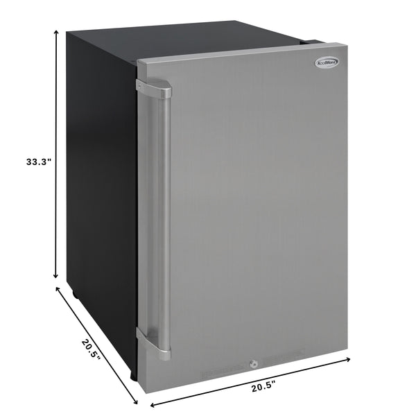 KoolMore 4.4-cu ft Garage Ready Freezerless Refrigerator ( Stainless-Steel )