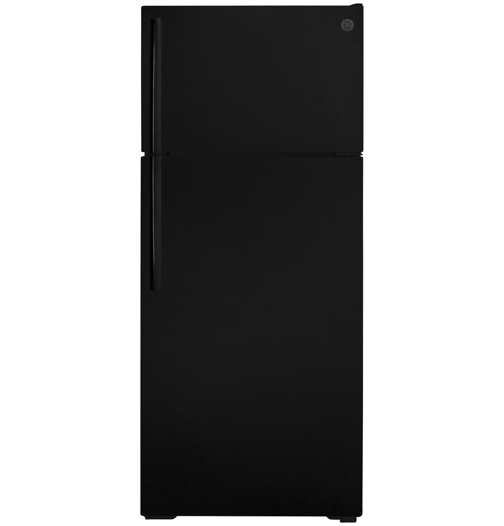 GE 17.5-cu ft Top-Freezer Refrigerator ( Black )