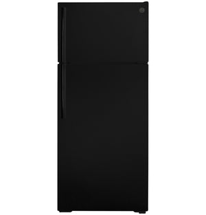 GE 17.5-cu ft Top-Freezer Refrigerator ( Black )